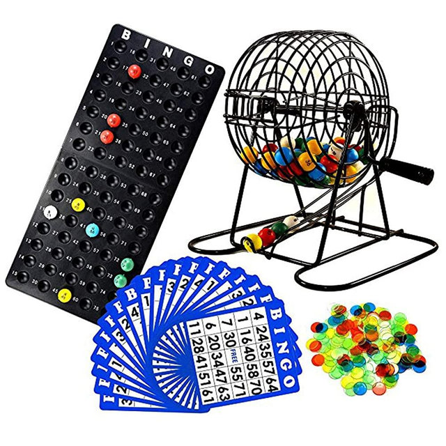 Regal Games Deluxe Bingo Game Set with Bingo Cage, Bingo Board, Bingo Balls, Bingo Cards, and Bingo Chips, Ideal for Large Groups