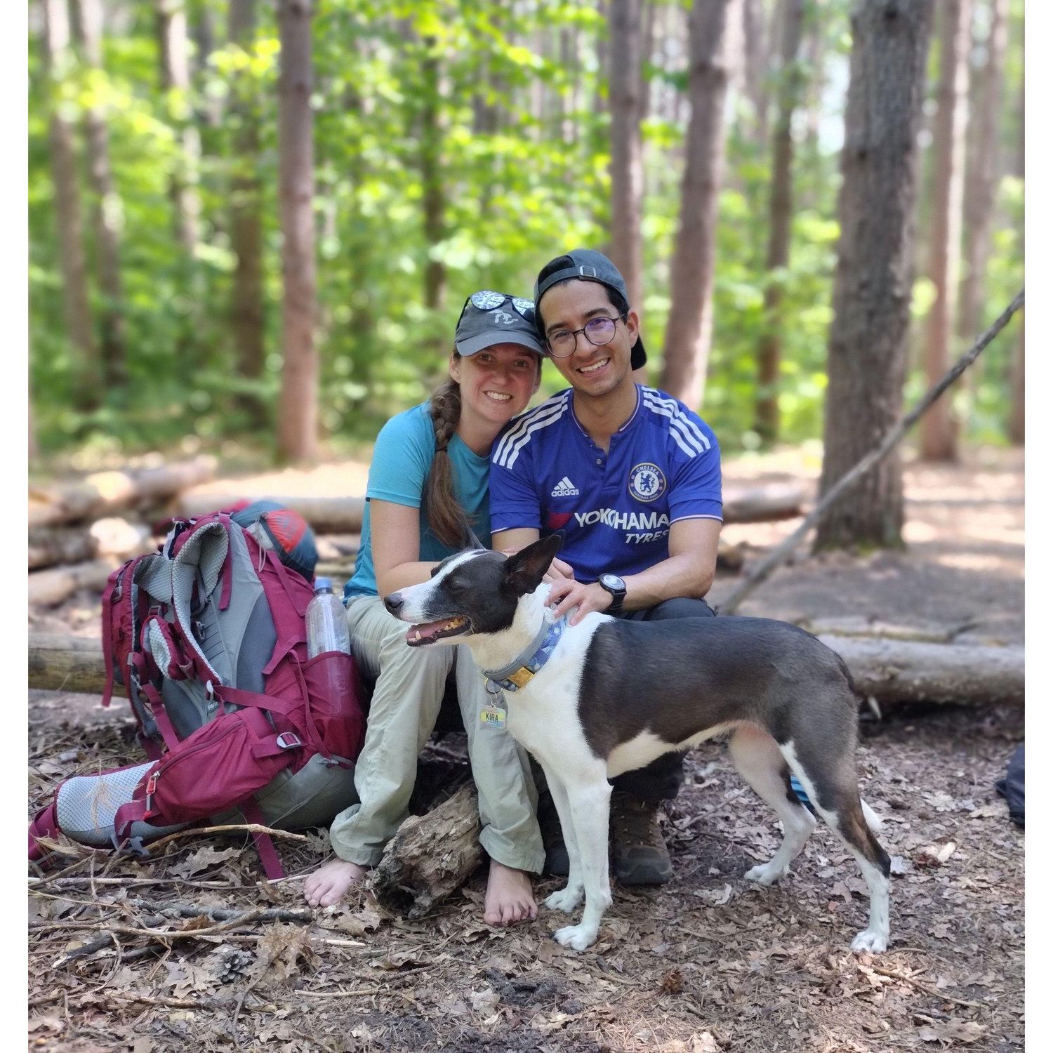 Raul and Kira's first backpacking trip!