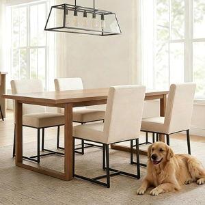 HNY Mid Century Modern Upholstered Dining Chairs Set of 4