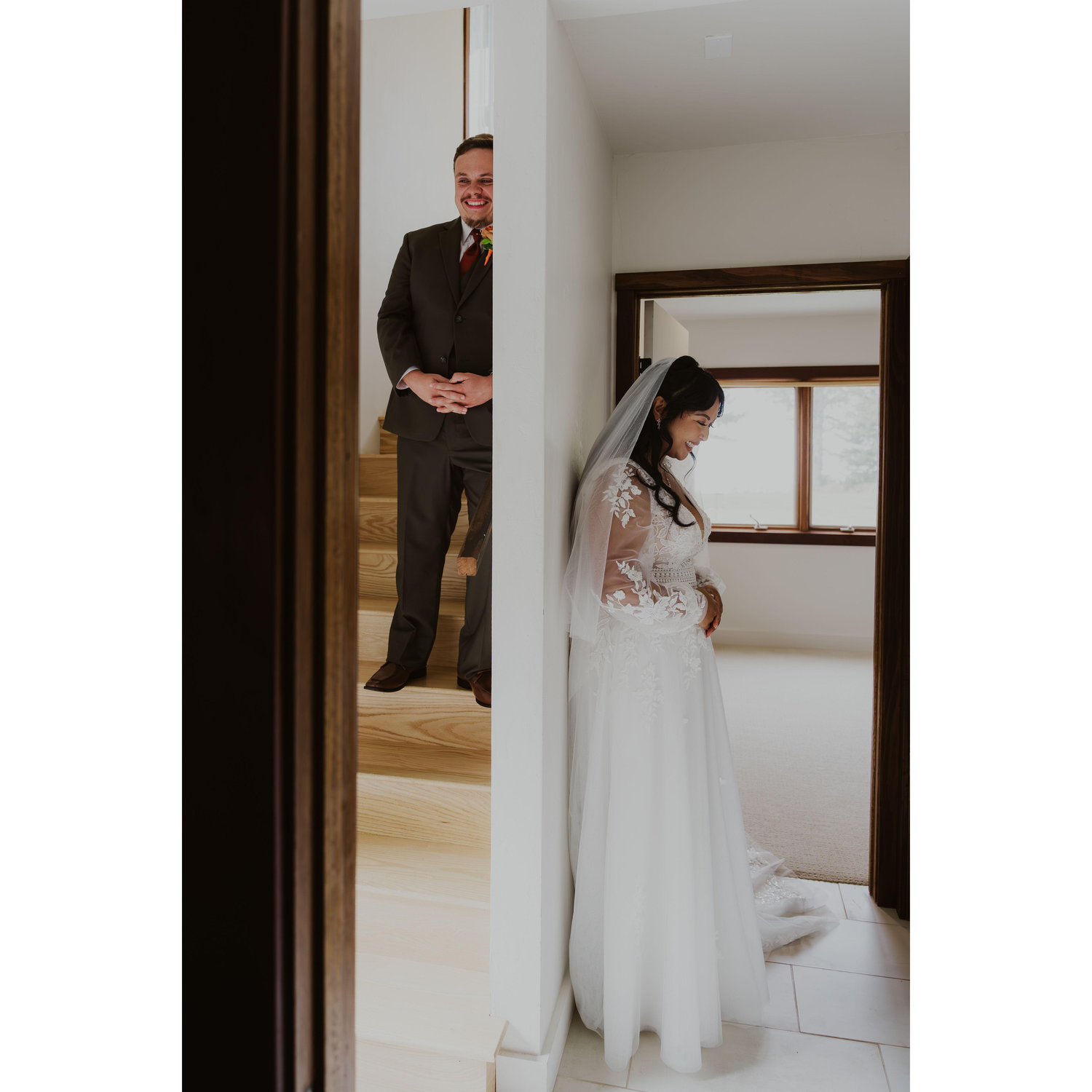 Feeling nervous and excited before our first look!
