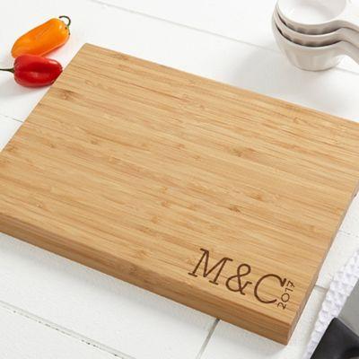 Family Name Established 10-Inch x 14-Inch Bamboo Cutting Board