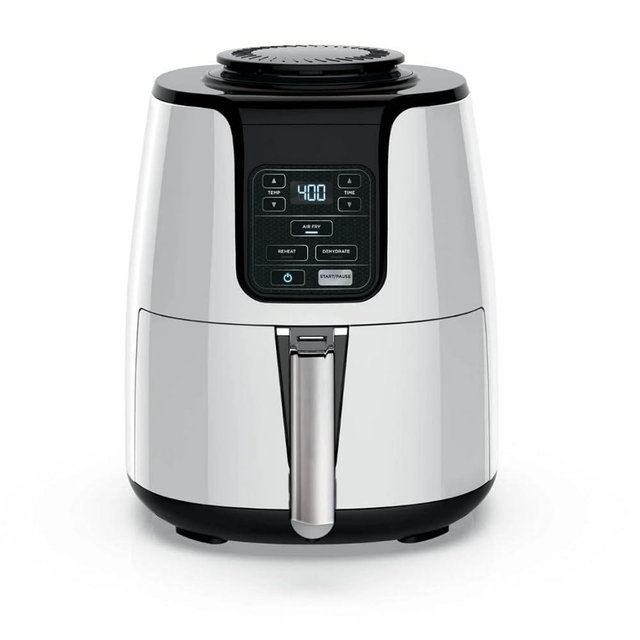 Ninja 4‑Qt Air Fryer with Easy-Release Ceramic Basket & Crisper Plate, 1550‑Watt, Multi‑Function Cooker Air Fry Roast Bake (White)