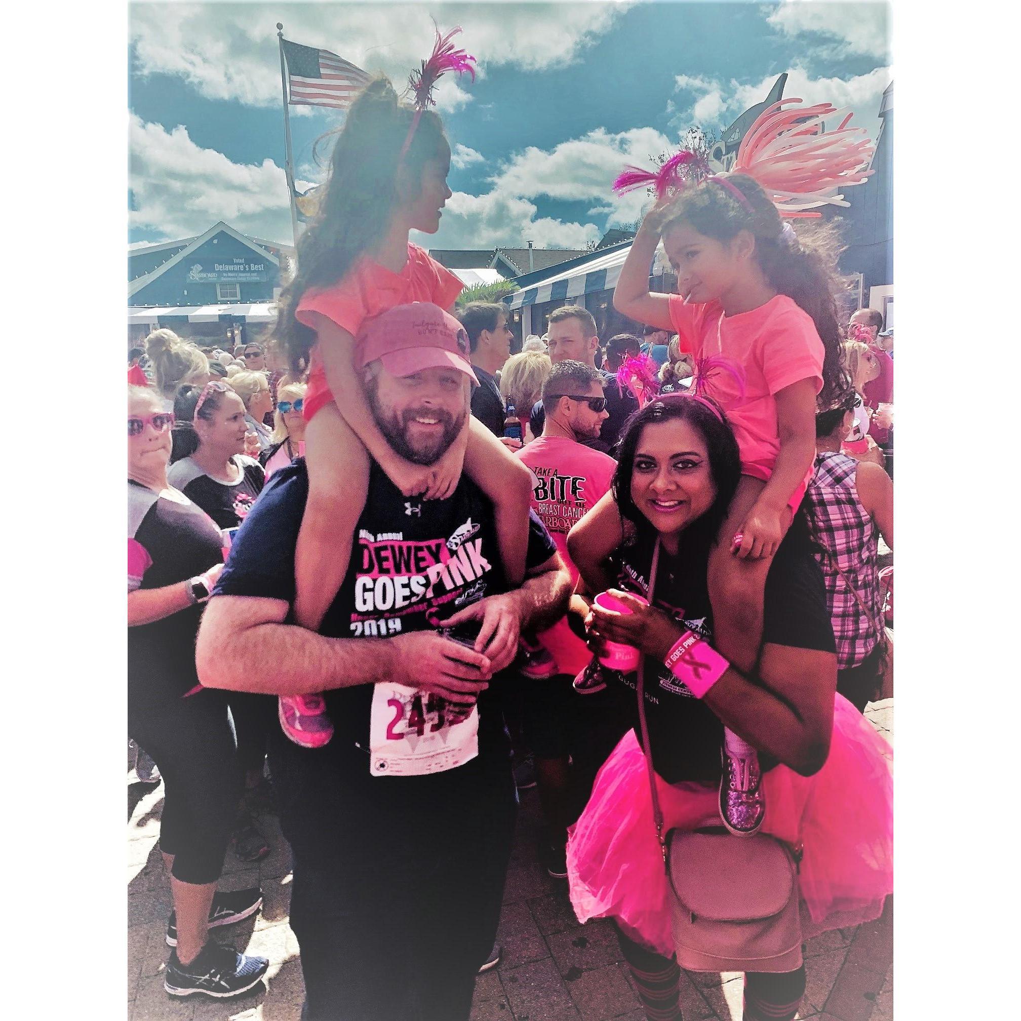 Dewey Goes Pink - Breast Cancer 5k Run.