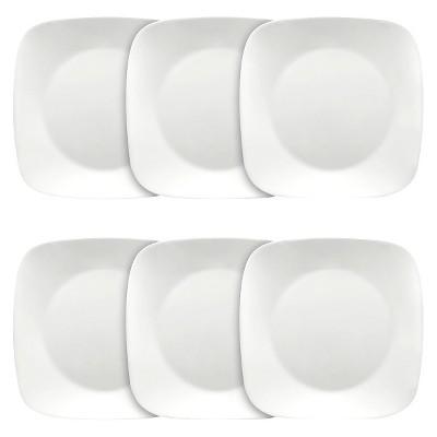 Corelle Square Vitrelle Plates (10.25")White - Set of 6