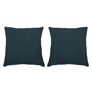 Kerry Velvet Pillows (Set of 2 - Slate Blue)