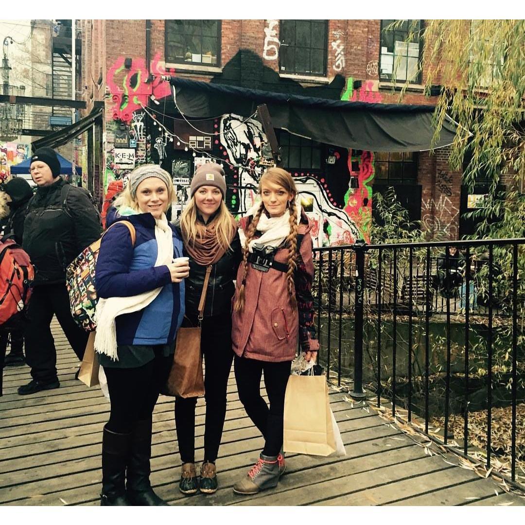 Brit, Brit, and Court on a girls trip to Norway.