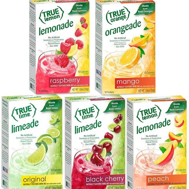 True Lemon Assorted Beverage & Lemonade Drink Mixes 10 Ct 1.06oz(Pack of 5)