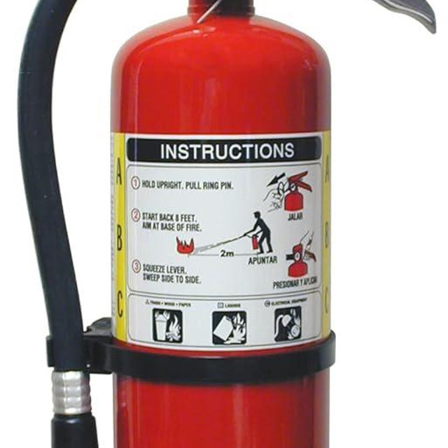 Amerex B500, 5lb ABC Dry Chemical Class A B C Multi-Purpose 5 Pound Fire Extinguisher with Wall Bracket.