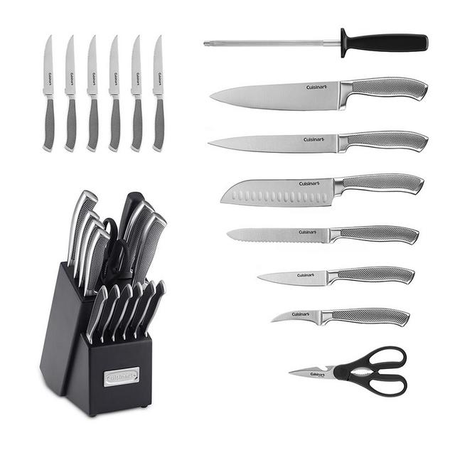 Cuisinart Classic 15-Piece Graphix Knife Block Set, Stainless-Steel