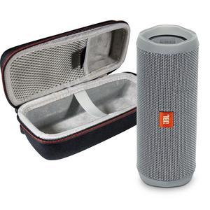 JBL Flip 4 Portable Bluetooth Wireless Speaker Bundle with Protective Travel Case - Gray