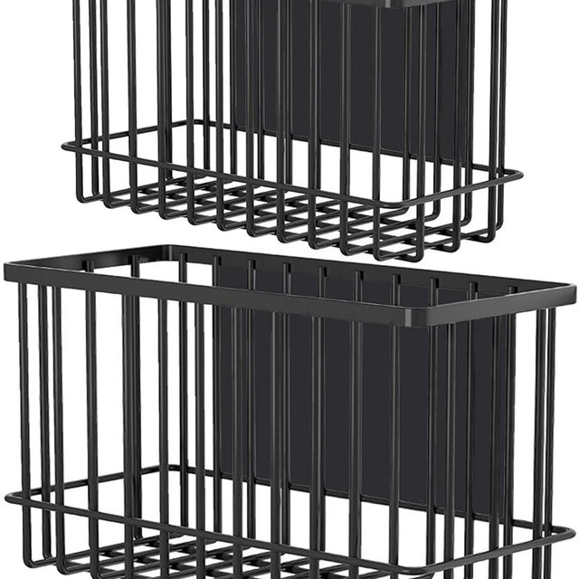 Buyyyit Magnetic Basket Fridge Lint Bin Dryer Ball Holder Laundry Room Organization Home Storage for Class Office School