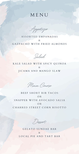 Jarvi | Zola Wedding Menus