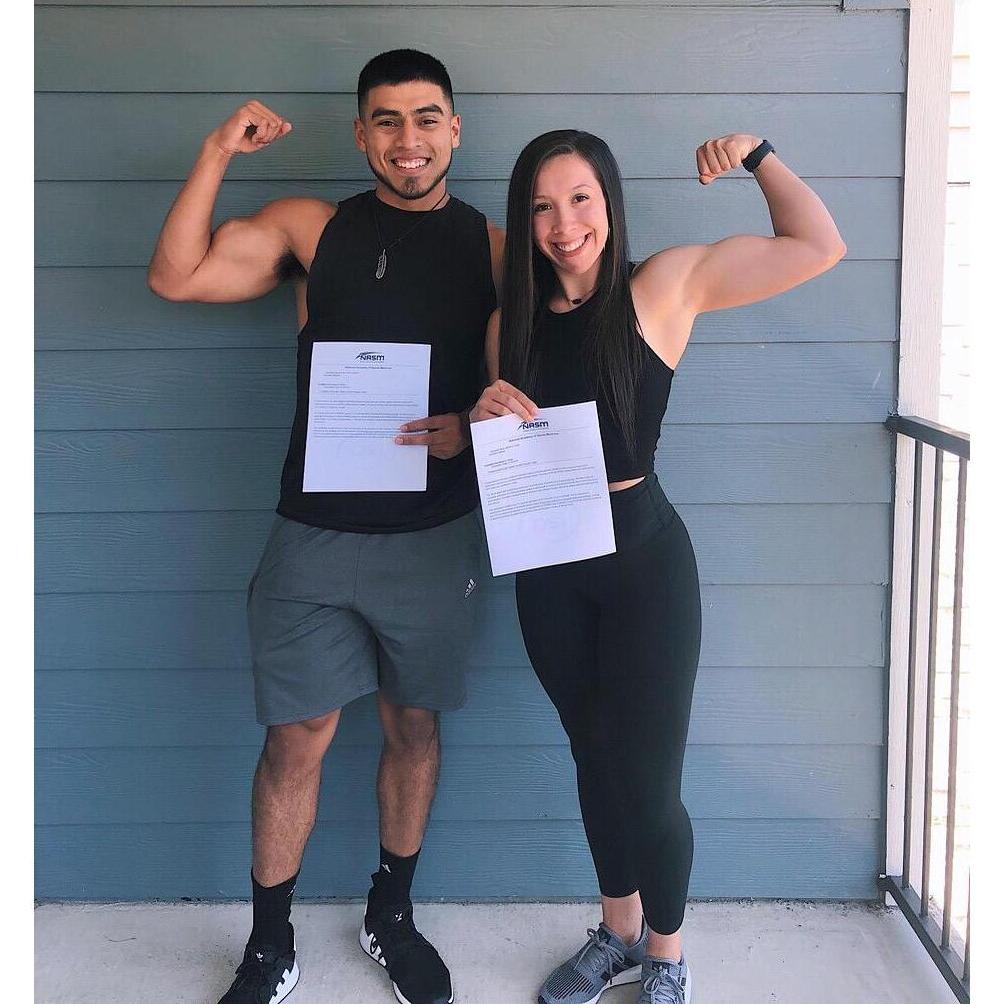 Becoming NASM certified personal trainers.. definitely my soulmate AND swolemate ;)