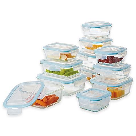 Pro Glass 24-Piece Food Storage Set with Easy Snap Lids