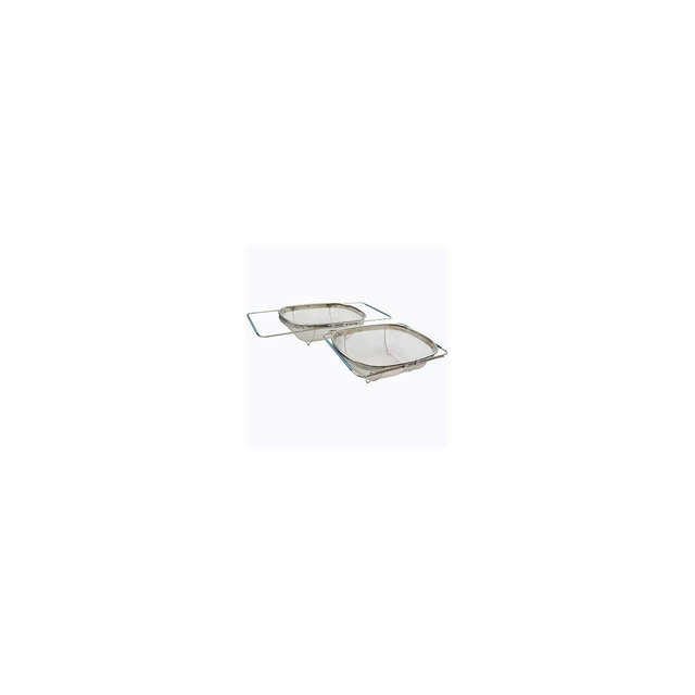 SAMMART Set of 2 Expandable Over The Sink Oval Colander/Mesh Strainer Basket