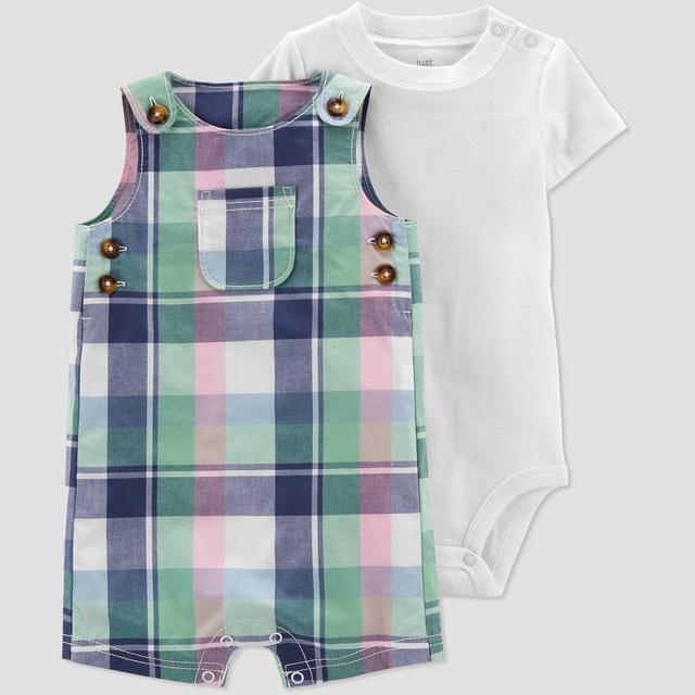 Baby Boys' Plaid Top & Bottom Set - Just One You® made by carter's Blue/Pink 12M