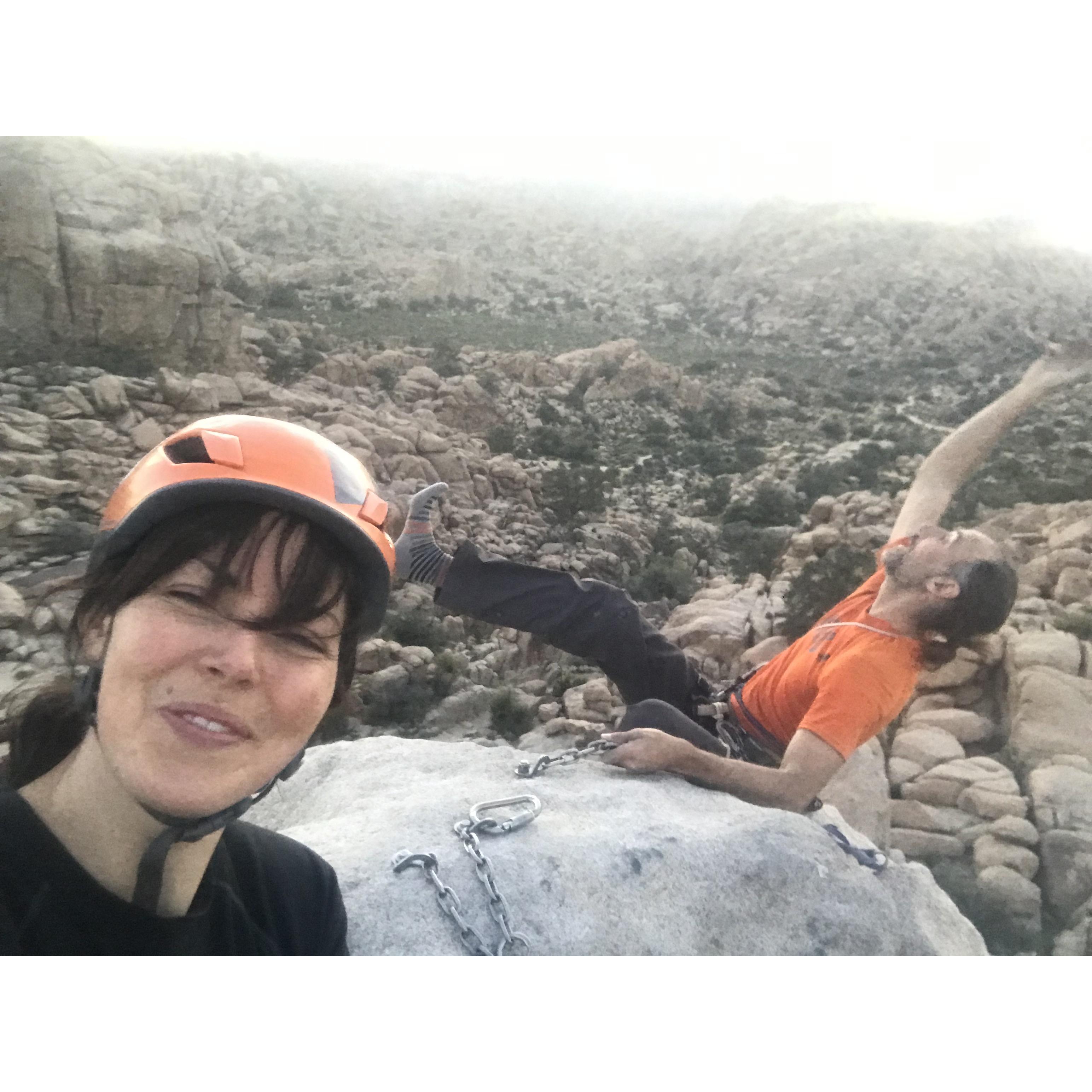 Climbing in Joshua Tree.