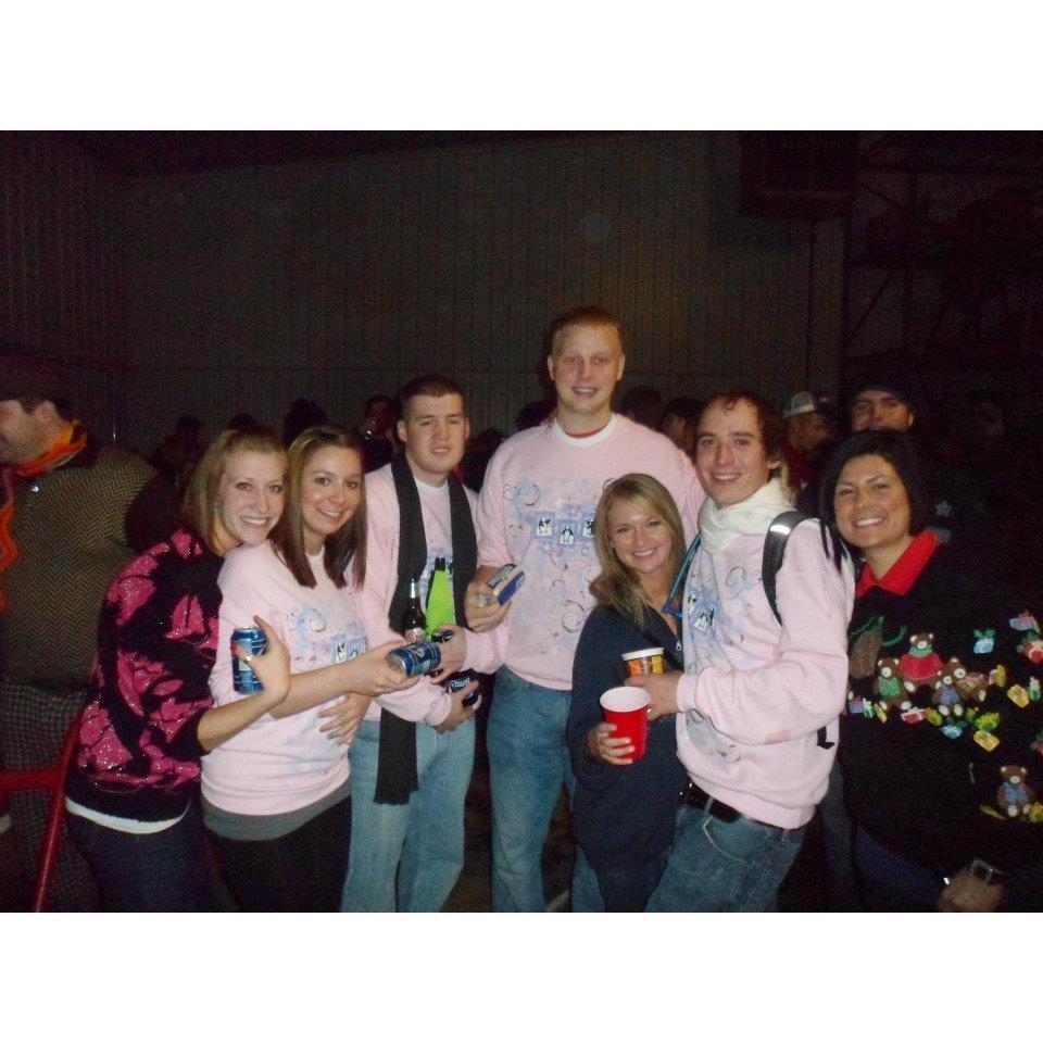 Ugly Sweater party with some college friends:
Brianne, Torrie, Jordan, BJ, Courtney, Blaine, & Kayla Rae