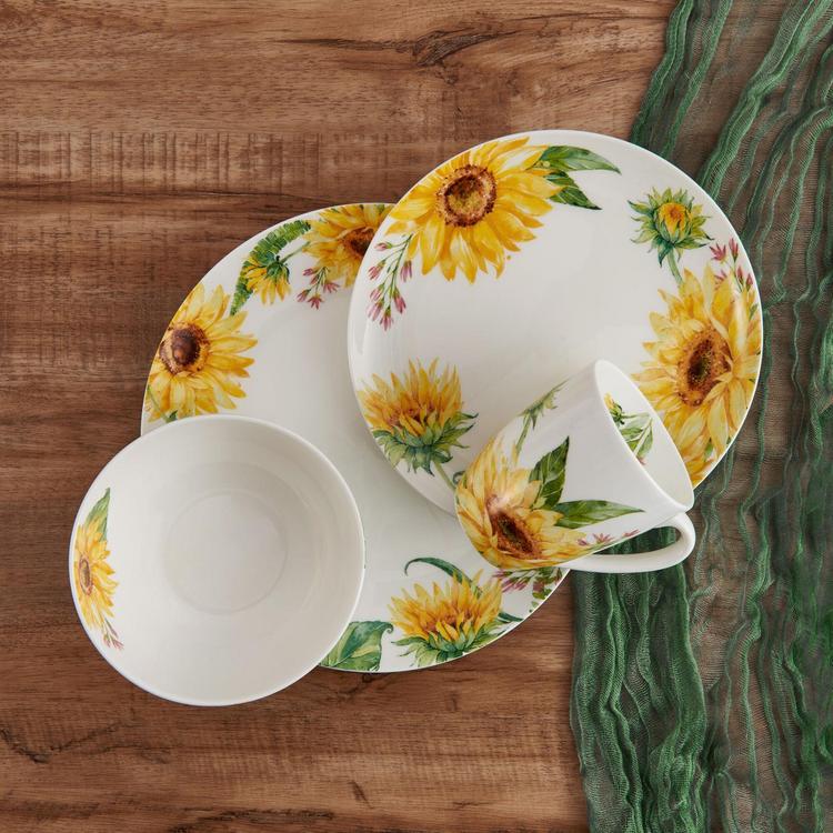Mikasa, Sunflower 16-Piece Dinnerware Set, Service for 4 | Zola