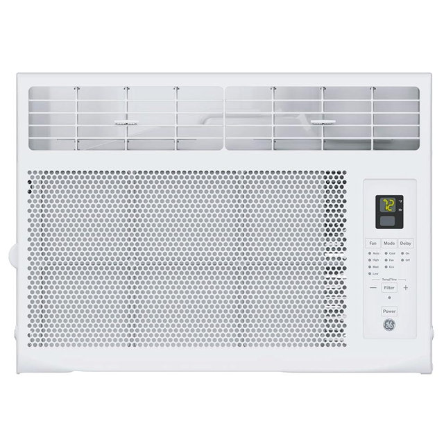 GE Window Air Conditioner Unit, 6,000 BTU for Small Rooms up to 250 sq ft. with Adjustable Fan and Cooling Settings, Perfect for Small Bedroom or Living Room, Easy Install Kit Included, White
