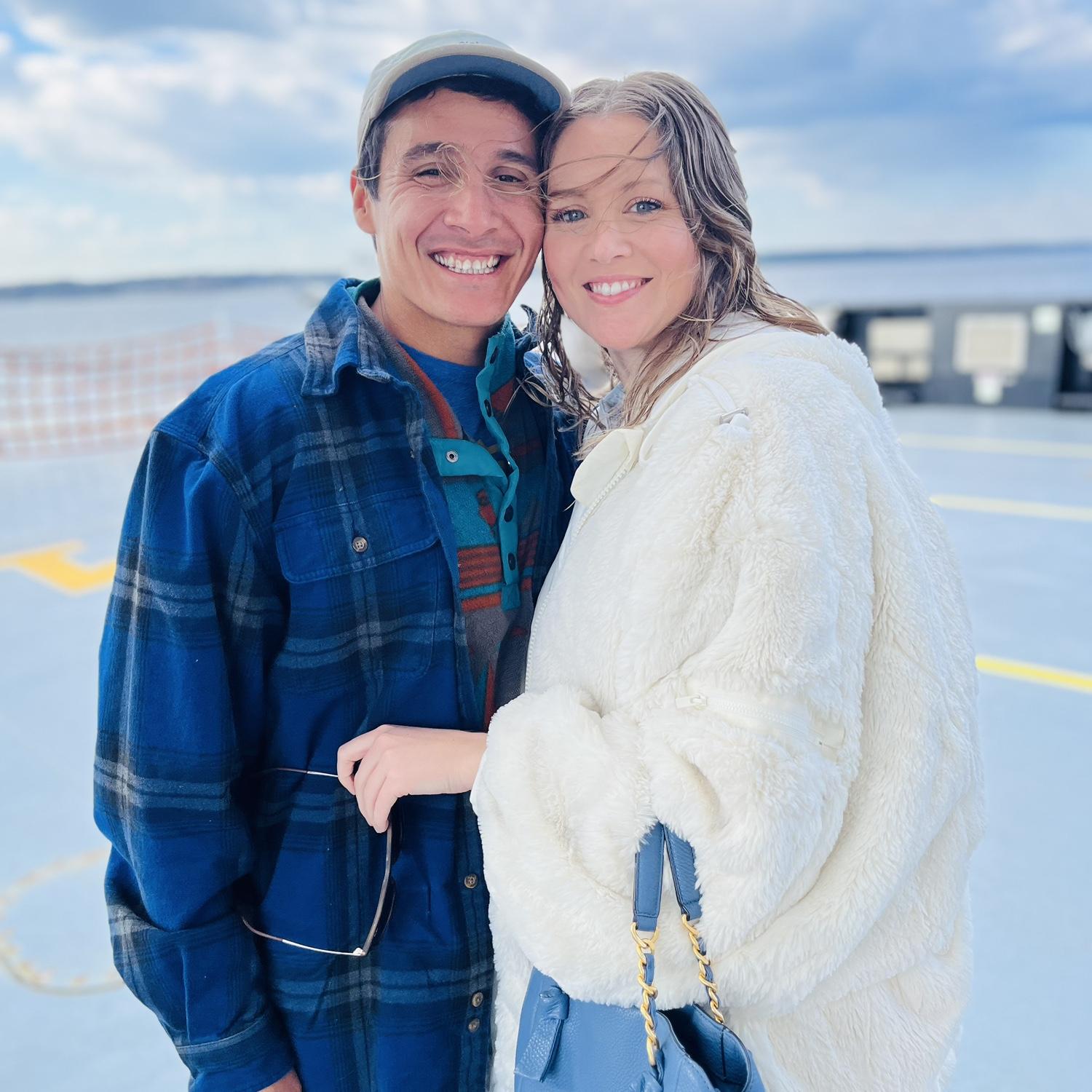 Ian and I on the ferry to Oriental, NC! He just flew from Utah to visit.