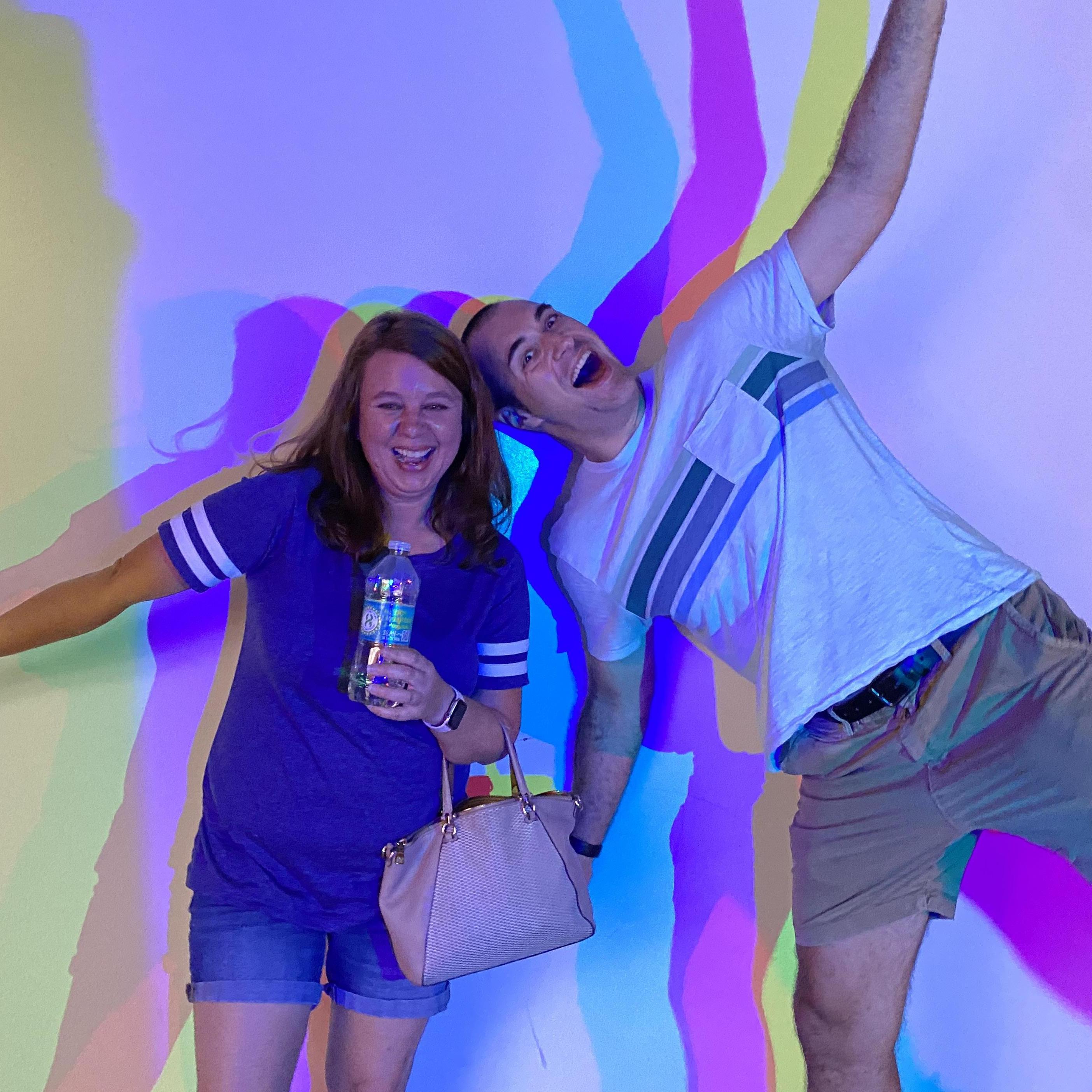Being goofballs (we usually are) at the Museum of Illusions in Orlando