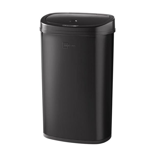 Mainstays Motion Sensor Trash Can, 13.2 Gallon, Black Stainless Steel