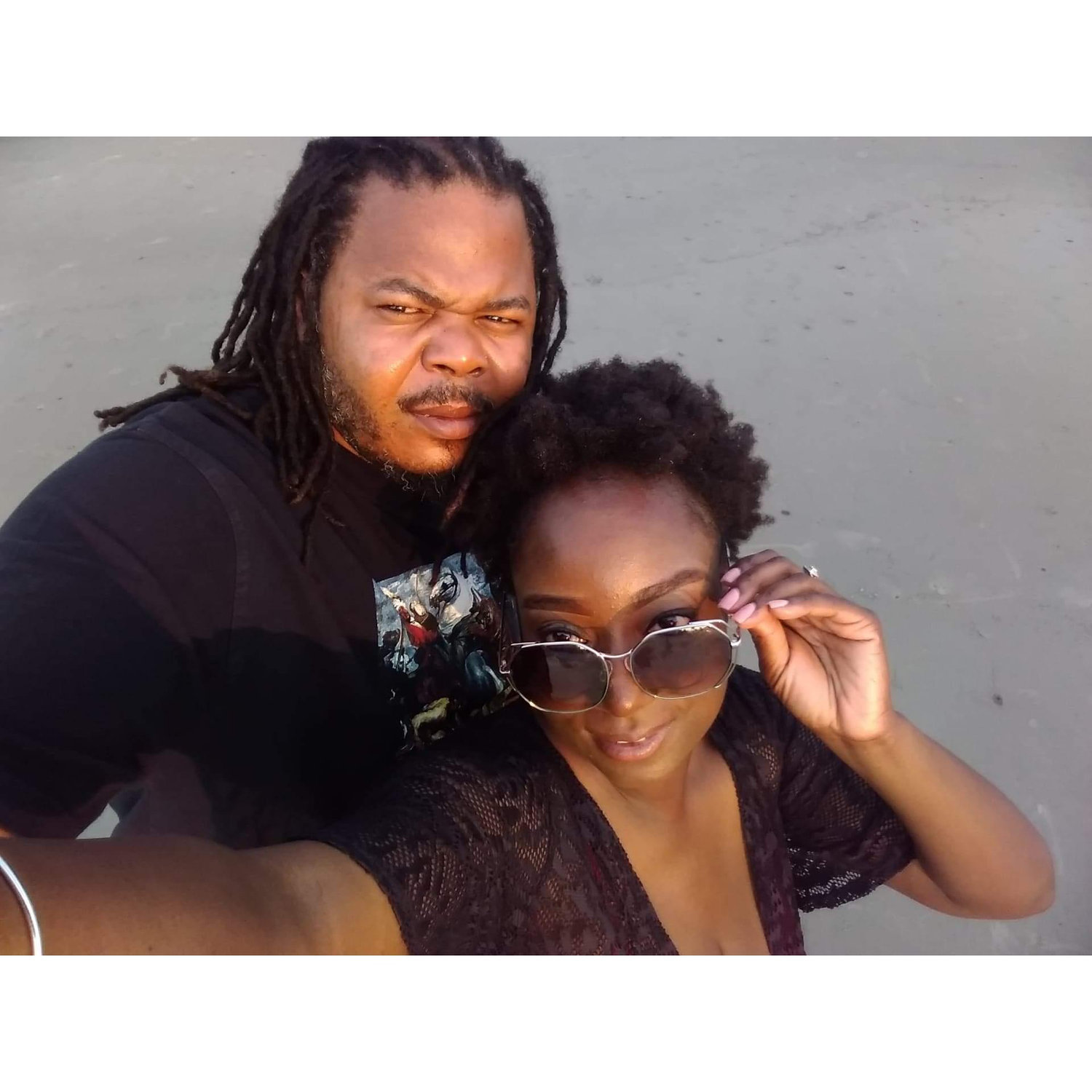 Us at the beach, relaxing and enjoying oneanother