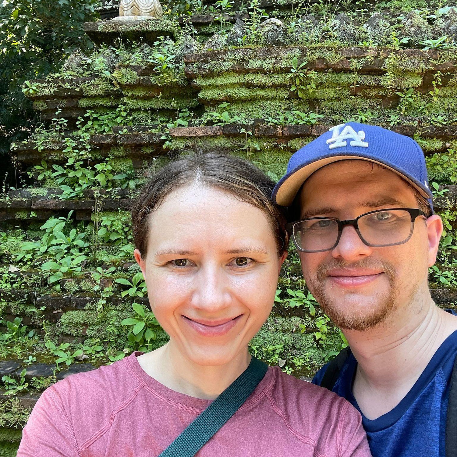 Josh and Kathleen exploring temples in Thailand