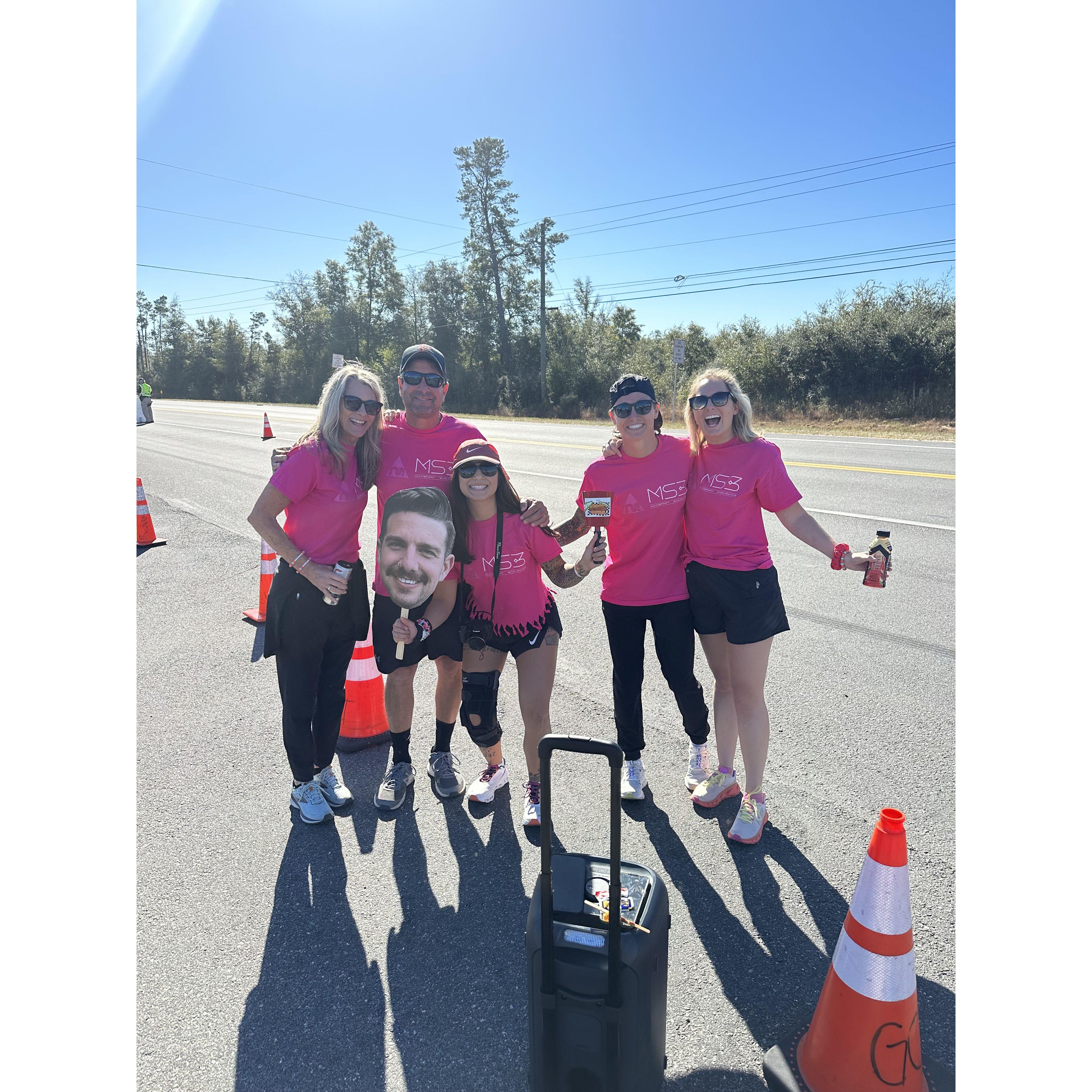 Cheering on Parker as he completes his first ever full IronMan!