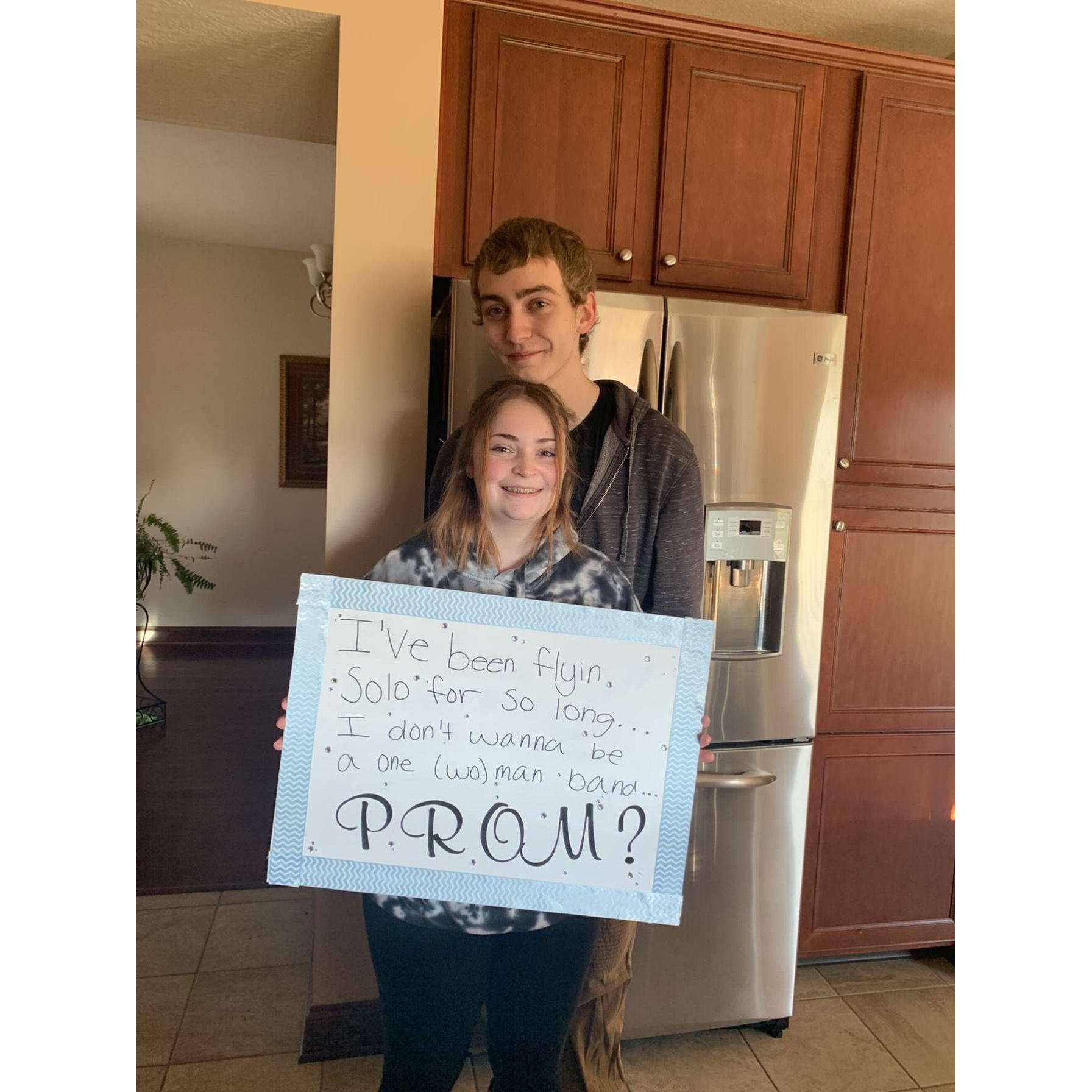 Promposal for the prom that ended up never happening because of COVID