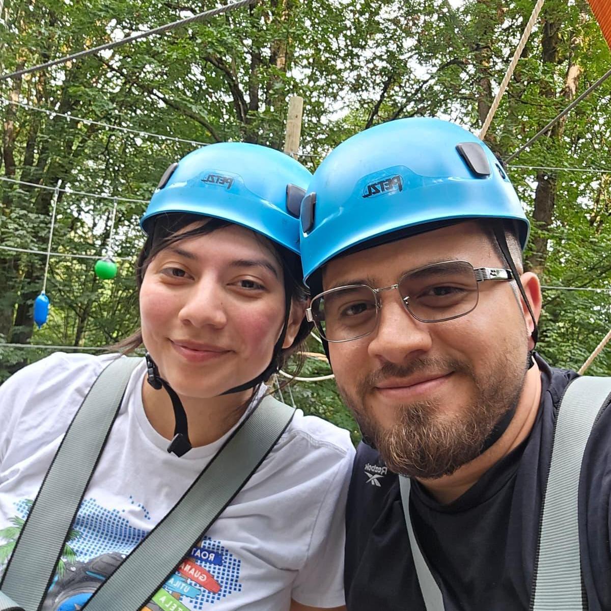 This year for my 24th birthday Adonay took me to a rope course. For the first time I realized I could experience love, anger, peace and trust all in one minute. It was an awesome challenge.