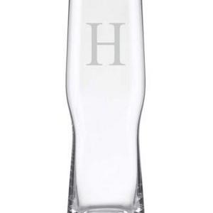 Lenox Tuscany Monogram Barware IPA Beer Glasses, Set of 4, Block Letters