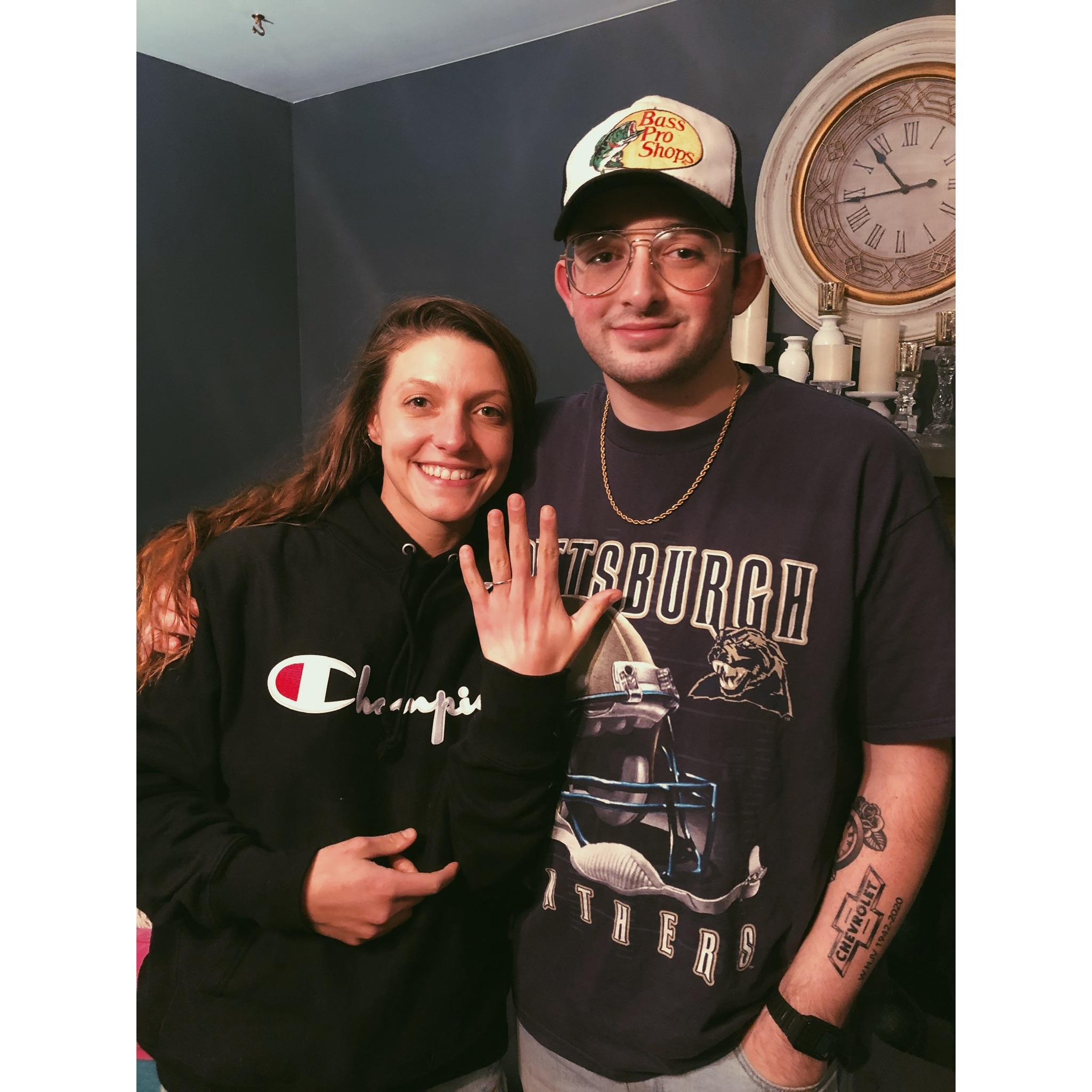 Hey, look, we're engaged