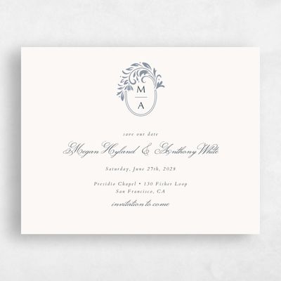 Blue Wedding Save the Date - Palais Landscape
