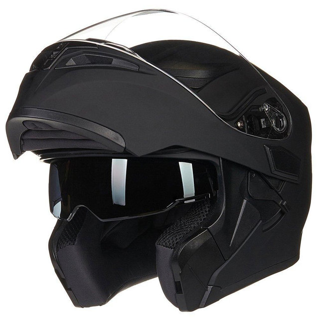 ILM Motorcycle Dual Visor Flip up Modular Full Face Helmet DOT Model 902/902L