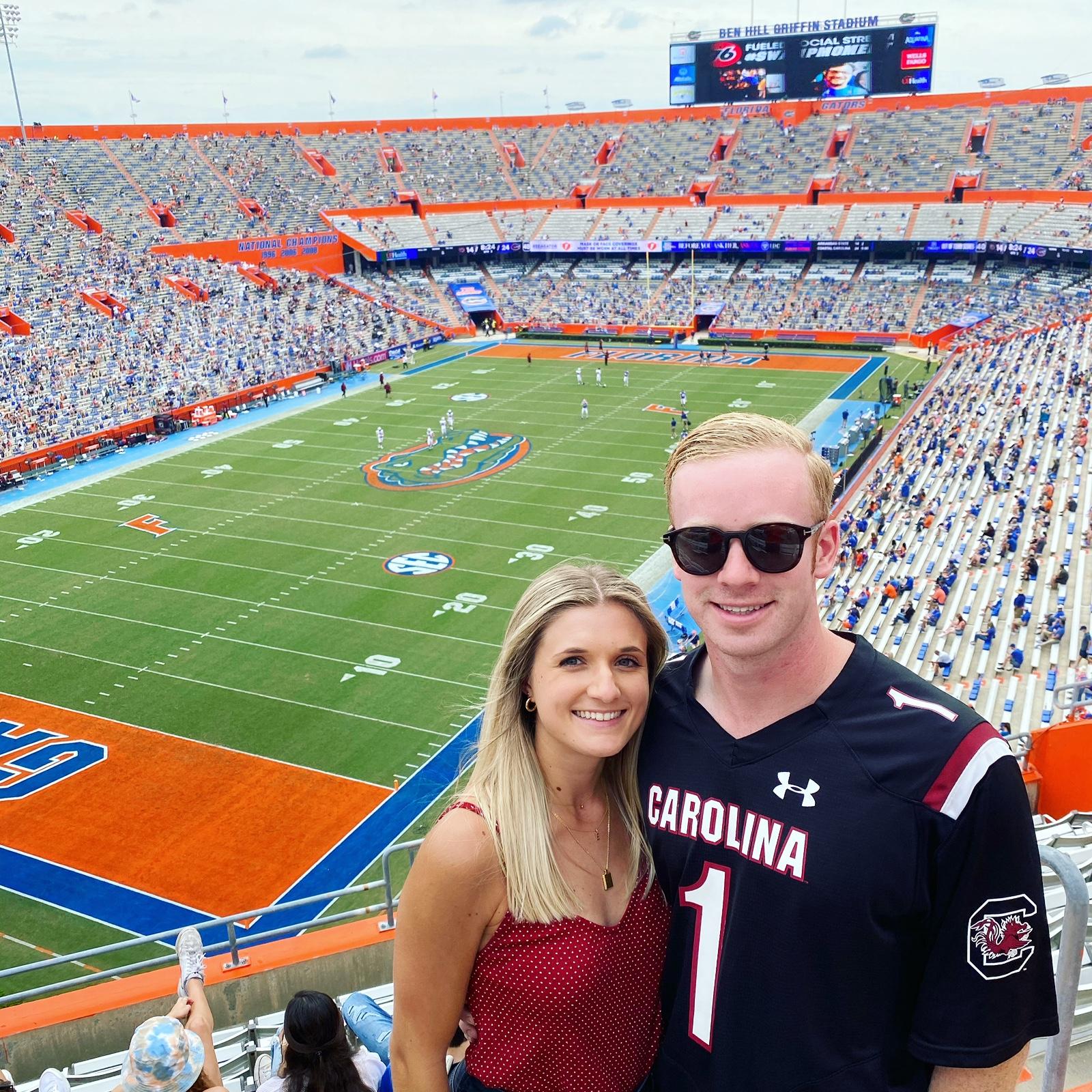 USC vs. UF game, go Gamecocks! Sorry, Dad ;)