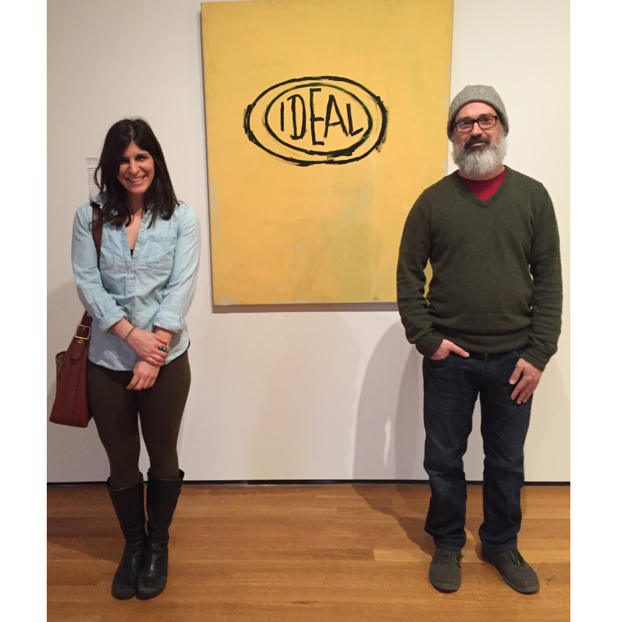 at the Basquiat exhibit
