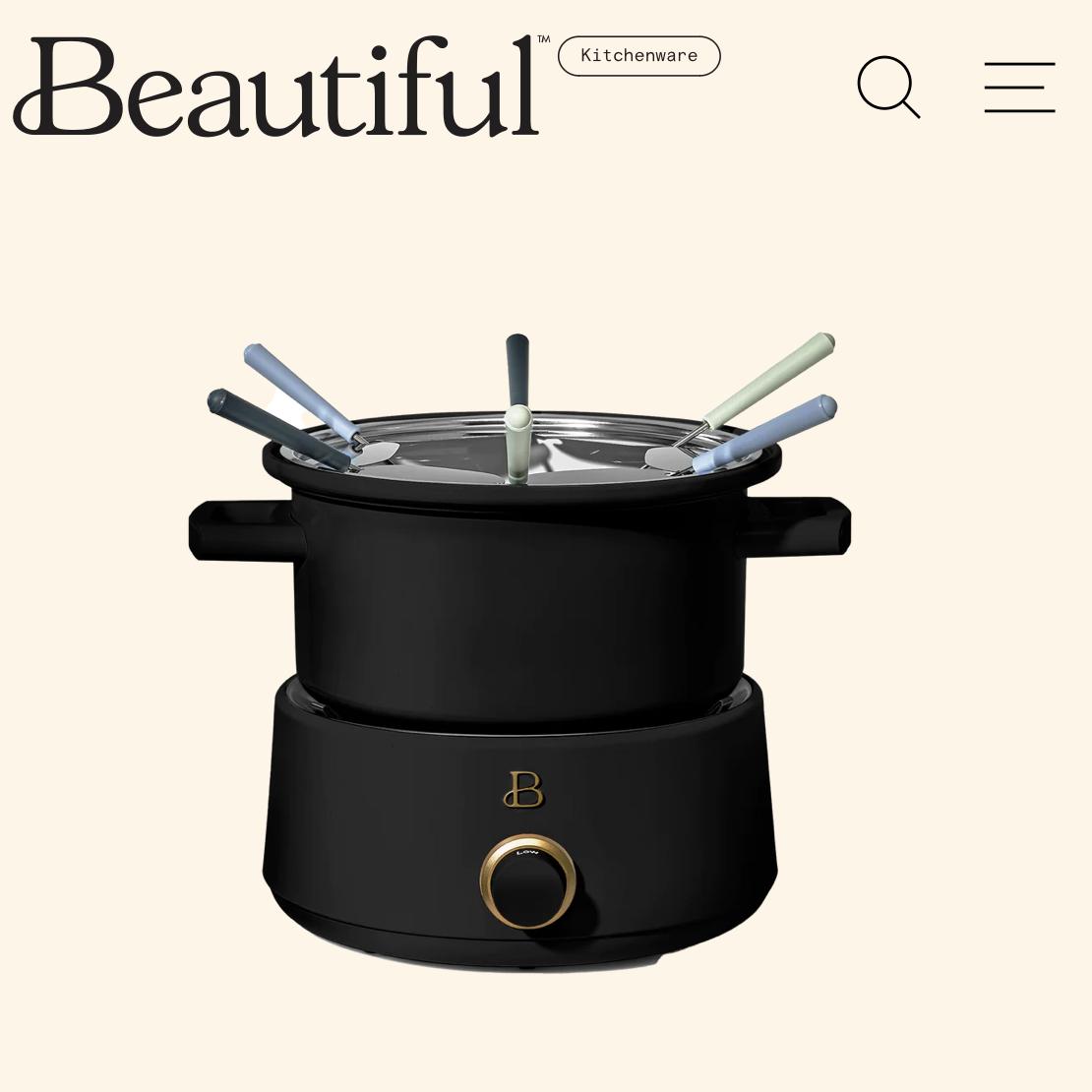 Black - 3QT Electric Fondue Set with Bonus 2QT Ceramic Pot