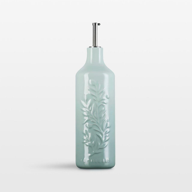 Le Creuset ® Sea Salt 20-Oz. Olive Branch Stoneware Oil Cruet