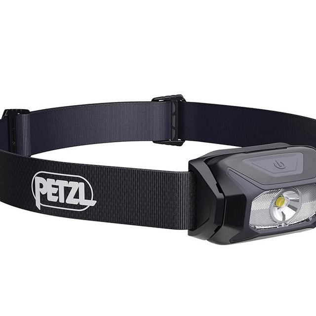 PETZL TIKKINA Headlamp - Compact, Easy-to-Use 300 Lumen Headlamp, Designed for Hiking, Climbing, Running, and Camping - Black