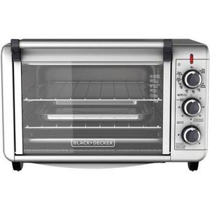 BLACK+DECKER 6-Slice Convection Countertop Toaster Oven, Silver, TO3000G - Walmart.com