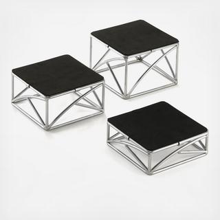 Chrome Plated 3-Piece Riser Set