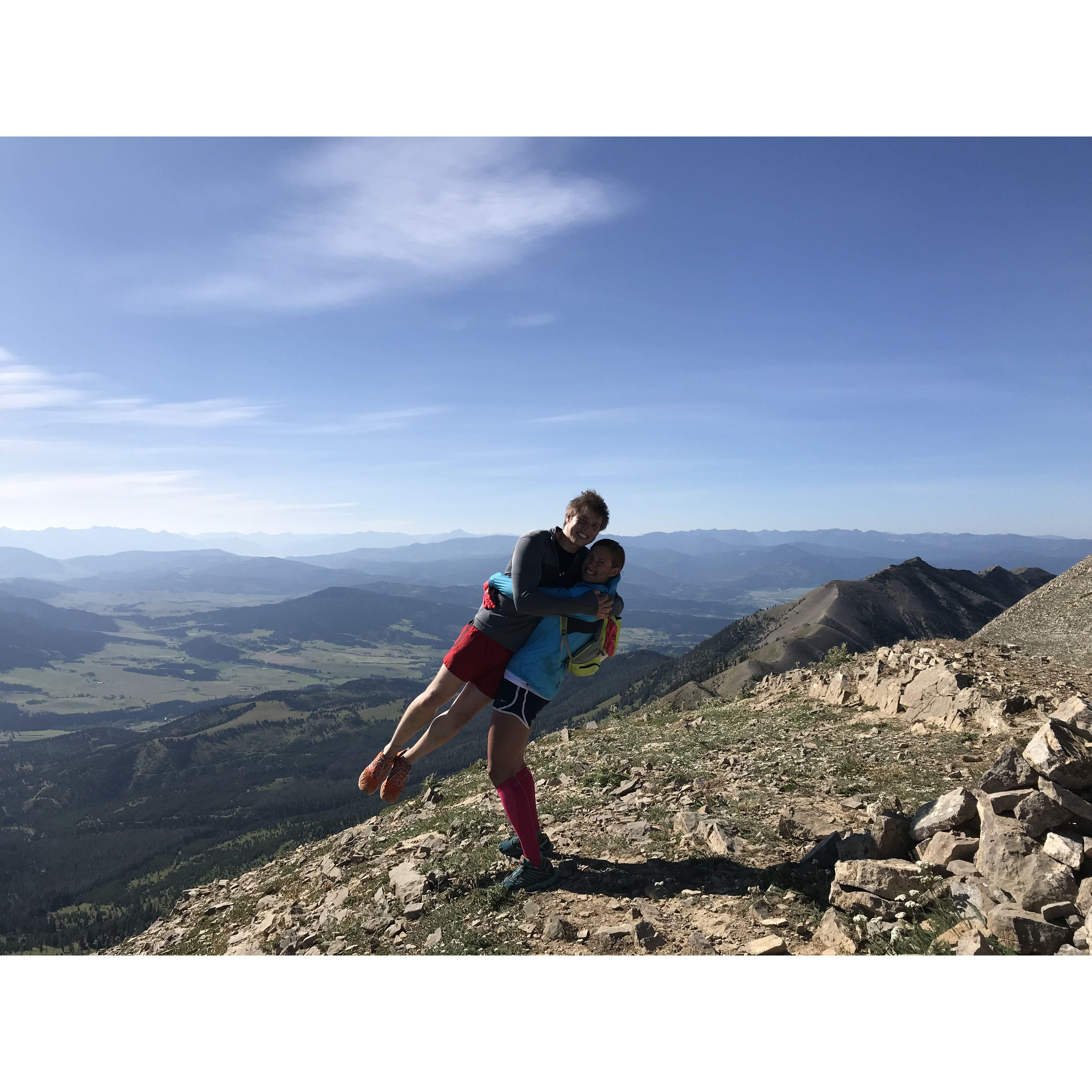 Up on the top of Saddle Peak in Bozeman