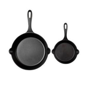 Victoria 6.5"& 10" Preseasoned Cast Iron Skillet Set