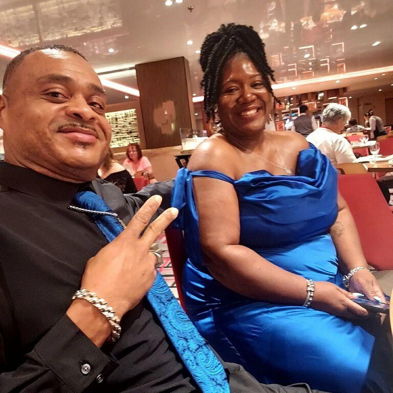 Fred wanted us to match for my 50th birthday on the cruise.
