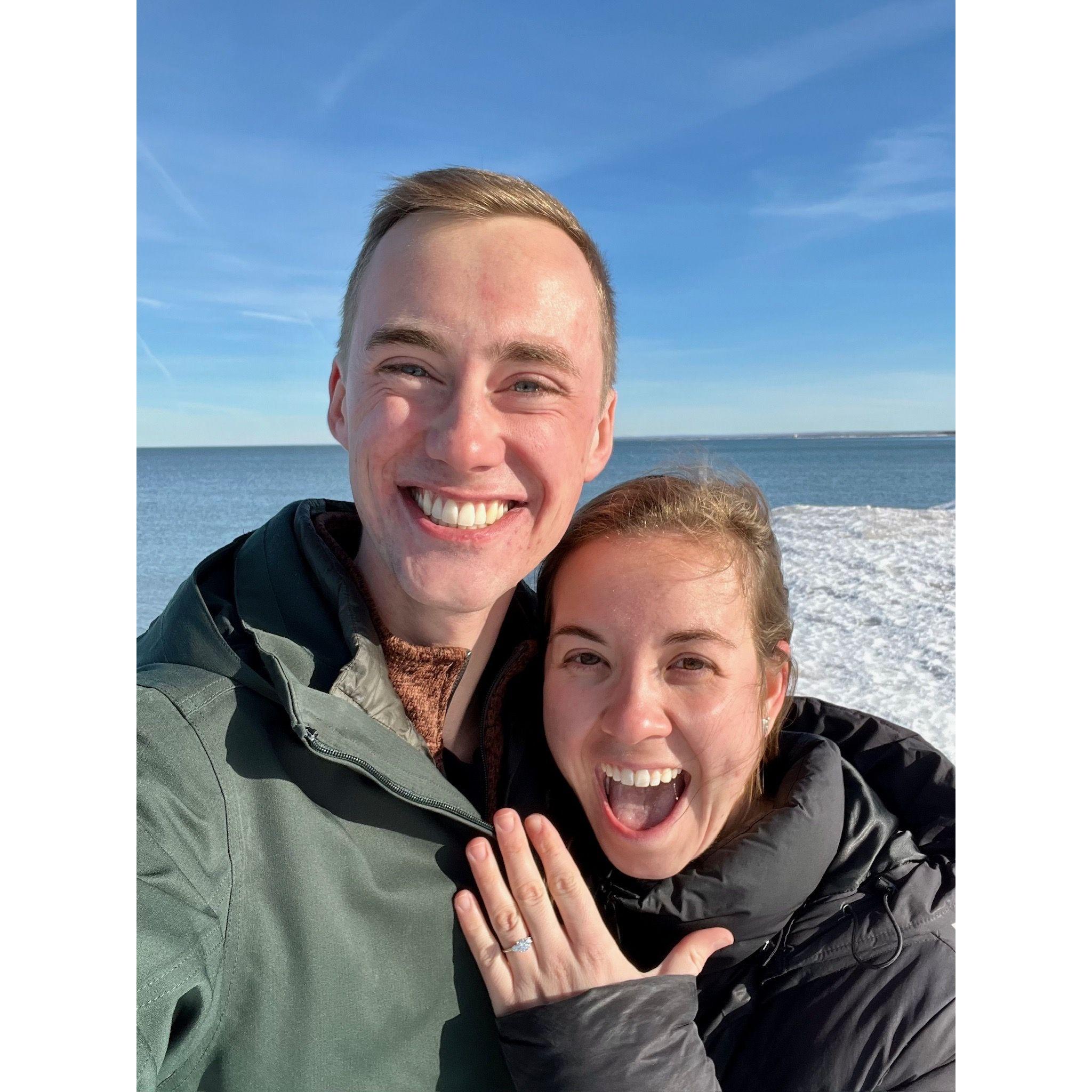 Engaged!  Park Point Beach, Duluth, MN - February 11, 2023