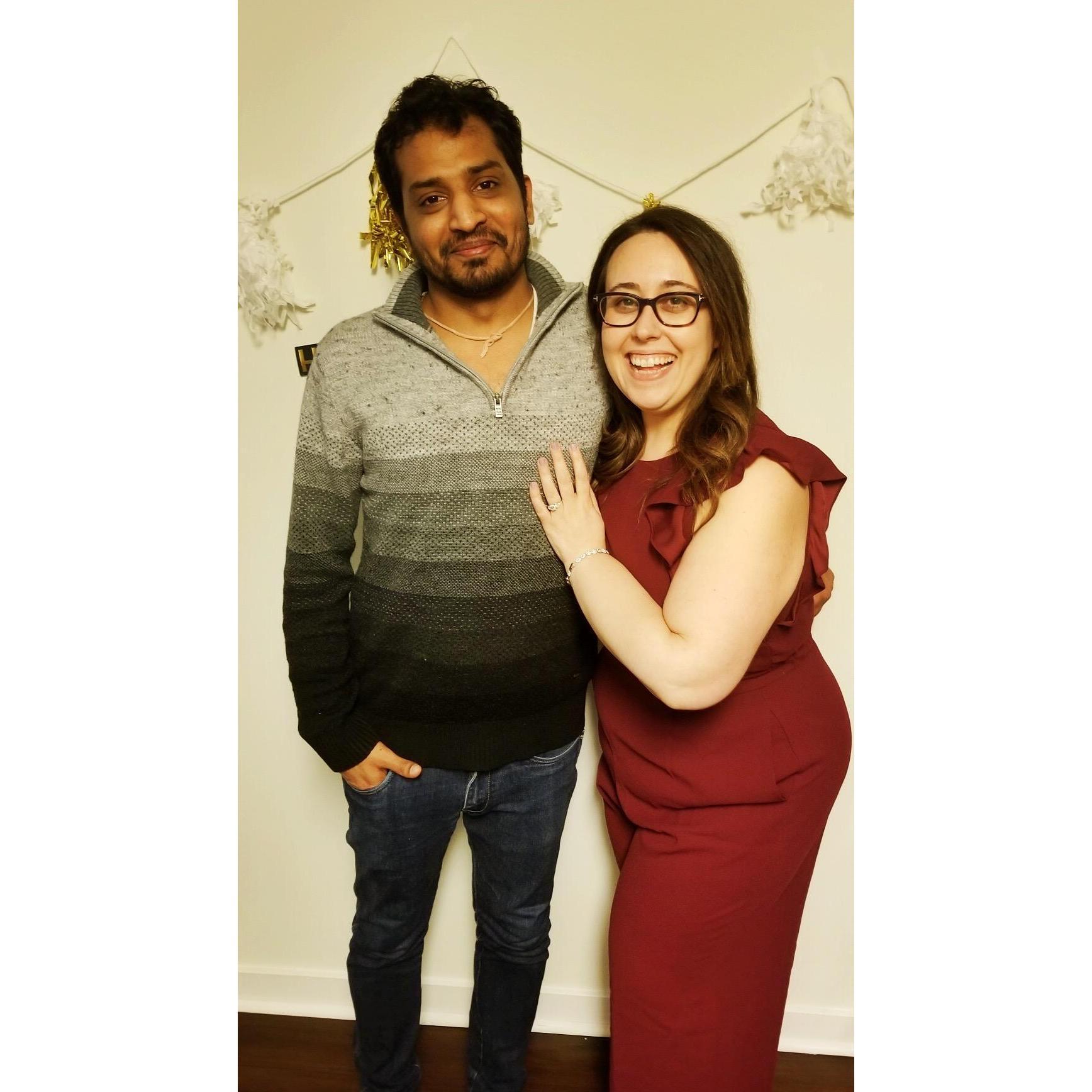 Celebrating our engagement as we rang in the new year