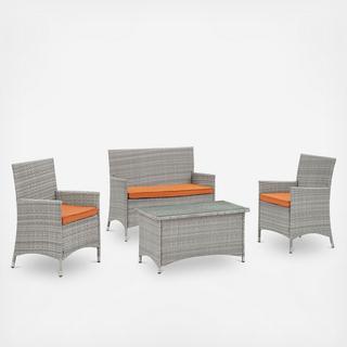 Bridge 4-Piece Outdoor Patio Conversation Set