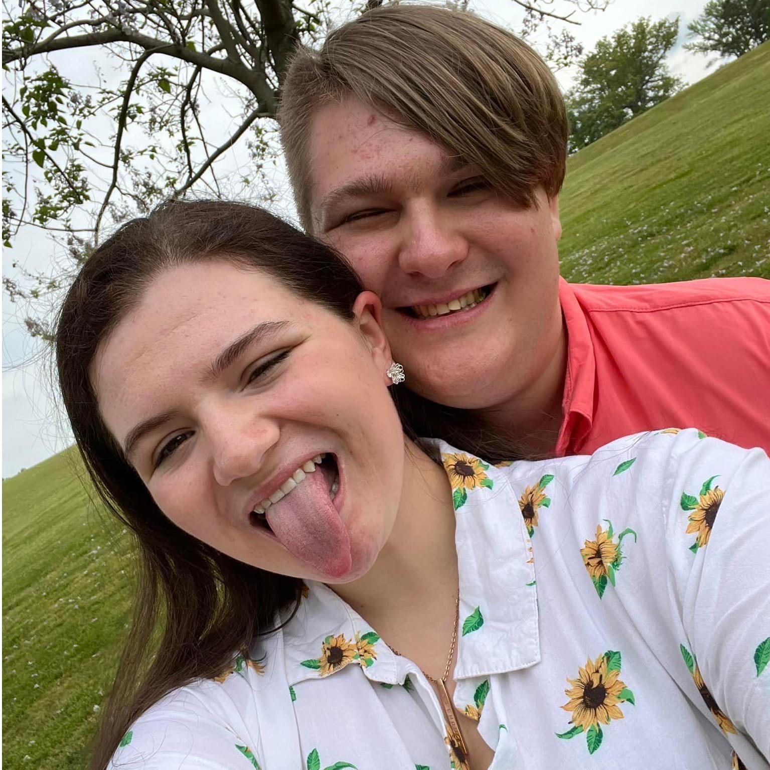 We took this picture just before Collin proposed!